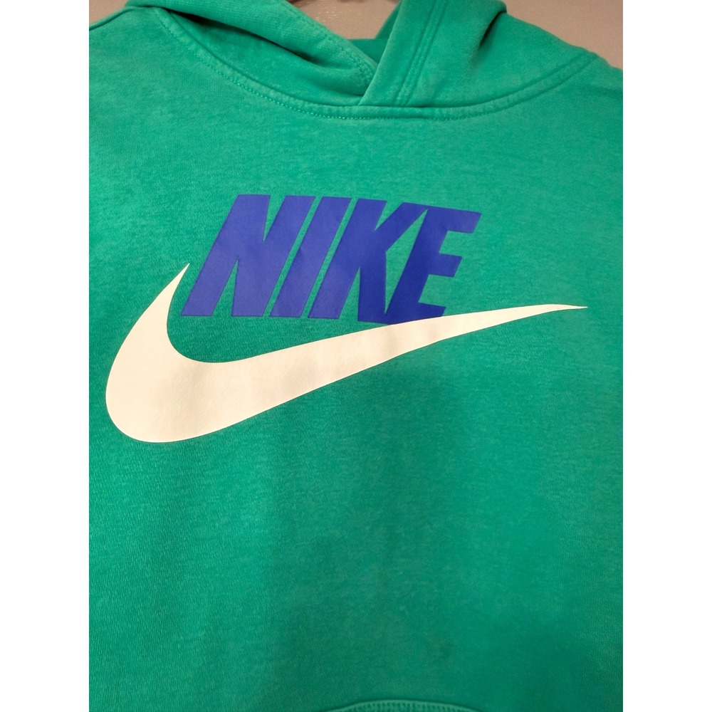 Kids Nike Green Graphic Logo Hoodie Sweatshirt Size Large - Picture 4 of 7